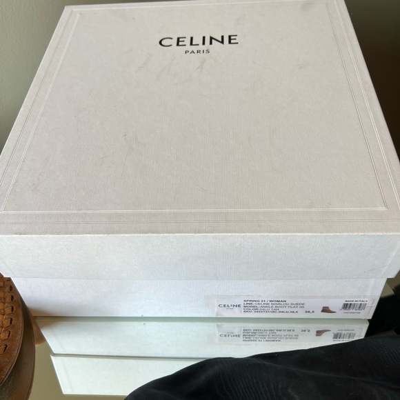 CELINE Marlou Suede Ankle Boots FR 38.5 - Picture 3 of 5
